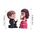 thumbnail image 2 of Dieu de la Richesse Couple Mini Statue Feng Shui Figurine de Bouddha Heureuse Modèles de Moine Mignons Ornement de Voiture en Résine, 2 of 4
