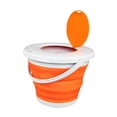 thumbnail image 2 of Cubo plegable con tapa para fregona, ideal para limpieza de casa, uso exterior y playa. naranja, 2 of 9