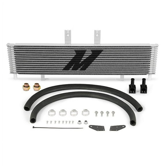 Mishimoto MMTC-DMAX-01SL Transmission Cooler Compatible With Chevrolet/GMC Allison Transmission 6.6 LB7 2001-2003 Silver