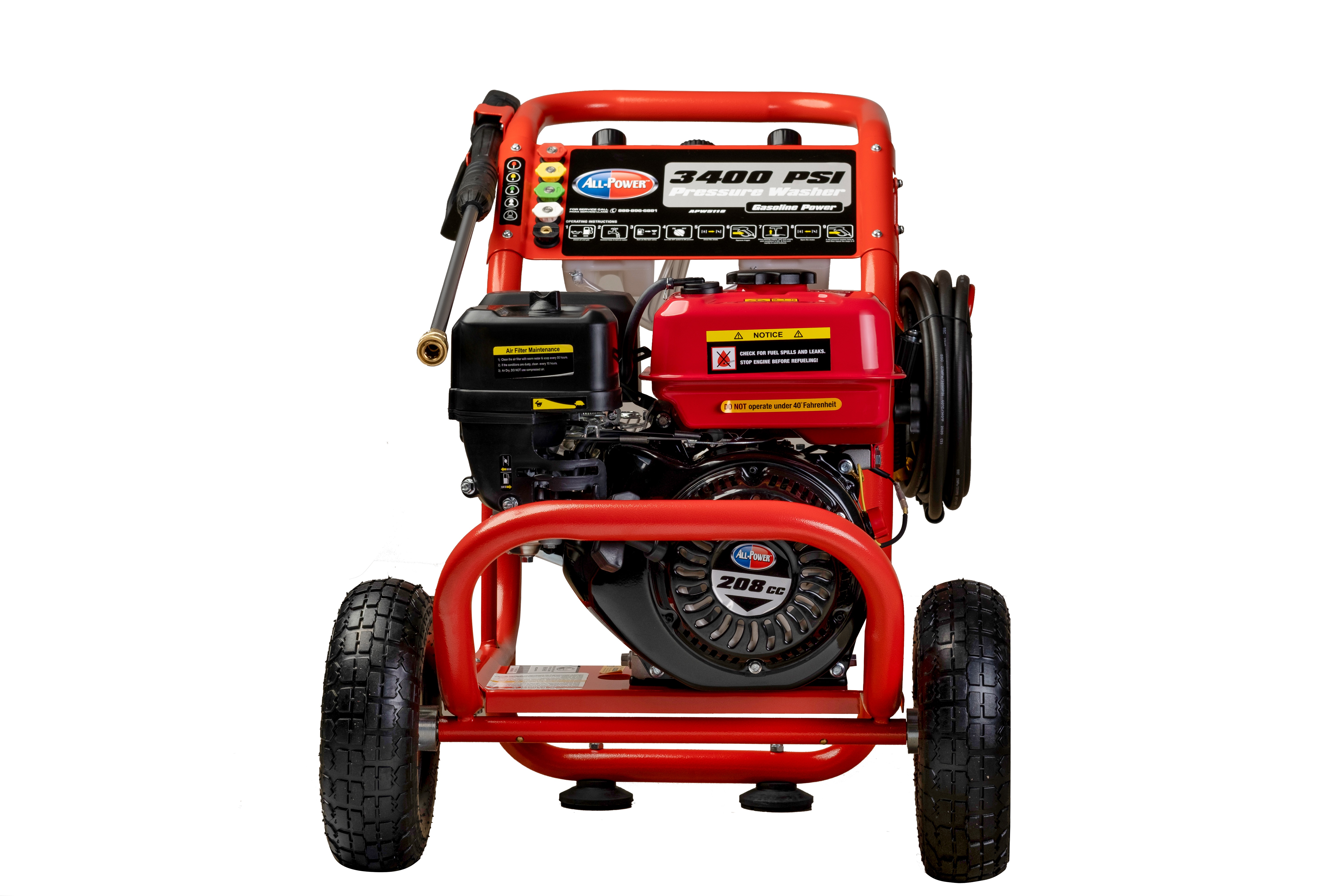 All Power 3400 PSI 2.6 GPM Gas Pressure Washer for Vehicles and Outdoor