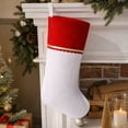 thumbnail image 5 of 12Pcs Classic Large Christmas Stockings,17 Inch White & Red Xmas Hanging Stocking Ornament with Hanging Loop,for Fireplace Mantel Christmas Tree Home Holiday Party Christmas Tree Decoration, 5 of 7