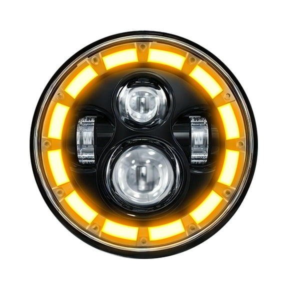 Led 1 PCS 7 Inch LED Headlight, Round Headlamp With High Low Beam DRL Turn Signal Replacement For Chevy