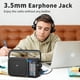 thumbnail image 5 of Radio AM FM, portátil con Bluetooth, operación por batería o CA, antena telescópica, dial grande, conector para audífonos, para adultos mayores, hogar, emergencia, 5 of 7