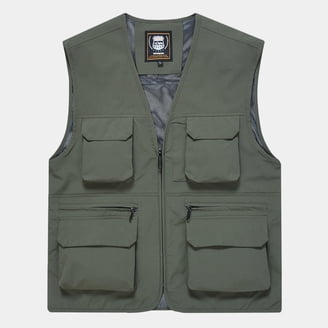 OlyljpinZ Vissersvest voor heren, met meerdere zakken, zomer, outdoor, mesh, fotografie, reizen, wandelen, vest, Zwart, XL OlyljpinZ Vissersvest voor heren, met meerdere zakken, zomer, outdoor, mesh, fotografie, reizen, wandelen, vest, Zwart, XL