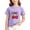 Purple, variant on Kukoosong Kids Patriotic Print T-Shirt, Boys Girls American Flag Bow 4th of July Graphic Tee, Short Sleeve Casual Holiday Tops