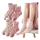 thumbnail image 1 of Calcetines Algodón Mujer Calceta Bordado Flores Moda 6 Pares, 1 of 8
