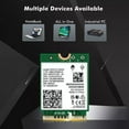 thumbnail image 3 of For AX411 WiFi Card+8DB Antenna WiFi 6E CNVio2 BT 5.3 Tri-Band 5374Mbps4340 I9 B8N8, 3 of 8