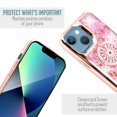 thumbnail image 4 of Value Pack and iPhone 13 6.1 inch Liquid Glitter Phone Case Shock Proof Edges Hybrid Hard Back Slim Bumper Cover, 4 of 4