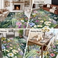 thumbnail image 5 of 6'x9' Area Rugs, Colorful Floral Spring Indoor Outdoor Area Rug for Living Room Bedroom, Daisy Green Forest Pastoral Washable Bathroom Rugs Kitchen Floor Carpet Mats Home Decor Aesthetic, 5 of 8