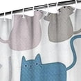 thumbnail image 4 of Funny Cat Print Shower Curtain, Adorable Watercolor Cat Artwork, Waterproof Quick-Dry Bath Curtain for Cat Lovers, 36x72 Inch, 4 of 5