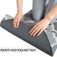 thumbnail image 3 of Blue Quatrefoil Geometric Pattern Hot Yoga Mat Towel Non Slip for Hot Yoga - Quick-Drying Yoga Mat Cover with 4 Corner Pockets with Travel Bag - Hot Yoga Towel Non Slip 74"x26", 3 of 6