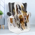 thumbnail image 4 of Dog Lover Soft Flannel Fleece Throw Blanket, Portraits of Pekingese Pitbull Basenji Australian Shepherd Dane, Cozy Plush for Indoor and Outdoor Use, 50" x 70", Multicolor, by Ambesonne, 4 of 5