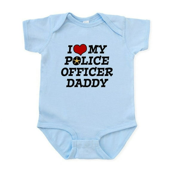 CafePress - I Love My Police Officer Daddy Infant Bodysuit - Baby Light Bodysuit, Size Newborn - 24 Months