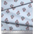thumbnail image 3 of Soimoi Georgette Viscose Fabric Floral Block Print Sewing Fabric Yard 42 Inch Wide, 3 of 5