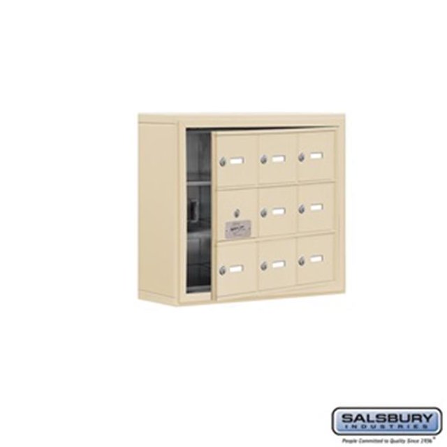 SalsburyIndustries 19135-09SSK Cell Phone Storage Locker With Front Access Panel - 3 Door High Unit, Sandstone