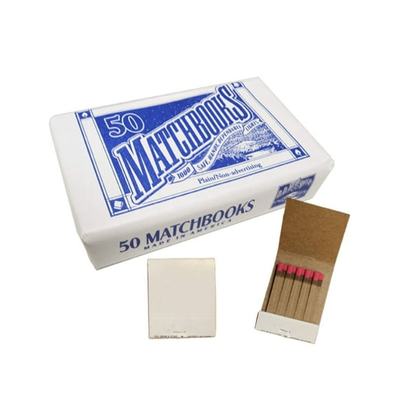 Matchstick Books 20 sticks/ book, 50 books/ pack, 50 packs/ case Bulk Pack total 2500 Books / Case