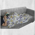 thumbnail image 6 of Floral Soft Flannel Fleece Blanket, Blossoming Chamomile Wild Flower Summer Background Spring Natural Pattern, Cozy Plush for Indoor and Outdoor Use, 50" x 70", White Yellow Purple, by Ambesonne, 6 of 6