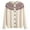 Beige #808, variant on Bovemsi Womens Sweaters Cozy Women's Fun Autumn/Winter Retro Flower Long Sleeve Button Knitted Cardigan Sweater Business Casual Sweaters