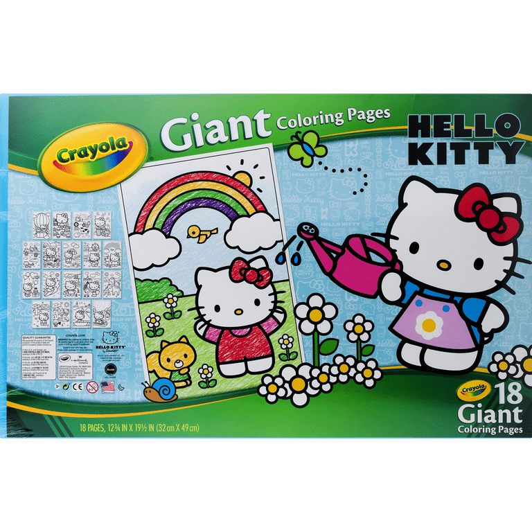 Crayola Giant Coloring Pages Featuring Hello Kitty, 18 Count