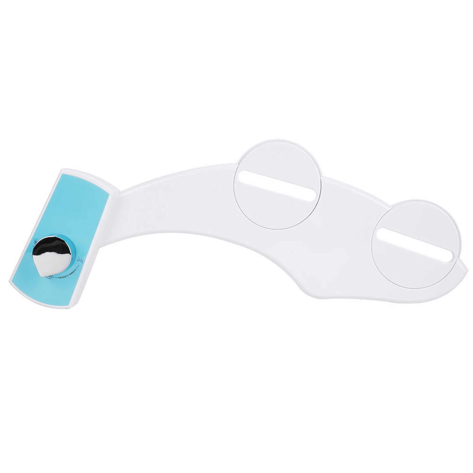 M Buder Non-Electric Bidet Toilet Seat Attachment with Hot and Cold Water Mechanical Spray, US Adapter Included, White