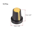thumbnail image 2 of 10 Pcs Perilla de 6mm para Pedal de Efecto de Altavoz, Perilla de Potenciómetro Amarilla, 2 of 3