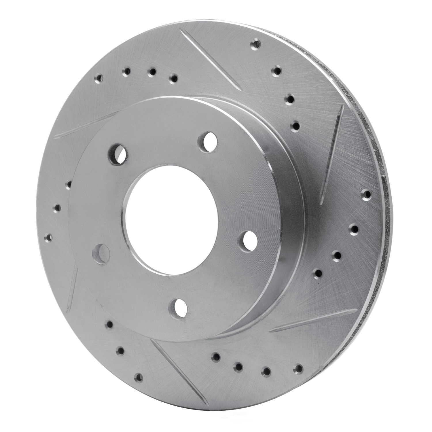 Dynamic Friction Company 631-56007D DFC Brake Rotor - Drilled And Slotted - Silver