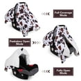 thumbnail image 2 of YIYIQCSJ Car Seat Cover Baby, Carseat Covers for Boy Girl, Minky Infant Car Seat Cover Winter, Peekaboo Opening Car Seat Canopy, Multiuse Baby Carrier, Stroller, Nursing Cover, Minky Blanket,, 2 of 7