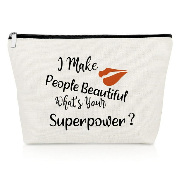 Bolsa de maquillaje Gevody para artista de maquillaje, regalo para mujer, 25 x 17 cm