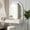 White, variant on Floating Makeup Vanity Desk with Mirror & 3-Color Lights, Wall Mounted Dressing Table with Power Outlet, Compact Vanity with Large Storage