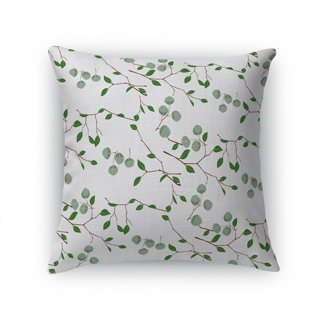 Vine Light Grey Accent Pillow by Kavka Designs