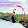thumbnail image 4 of 2/4M Colorful Gym Ribbons Dance Ribbon Rhythmic Art Gymnastic Ballet Streamer Twirling Rod Stick, 4 of 7
