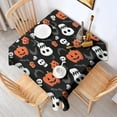 thumbnail image 2 of Black Halloween Pumpkin Faces Square Tablecloth,Waterproof Square Table Cover,Wipeable Spillproof Washable Table Cover for Home Kitchen Party Decor 52"x52"(132x132cm), 2 of 6