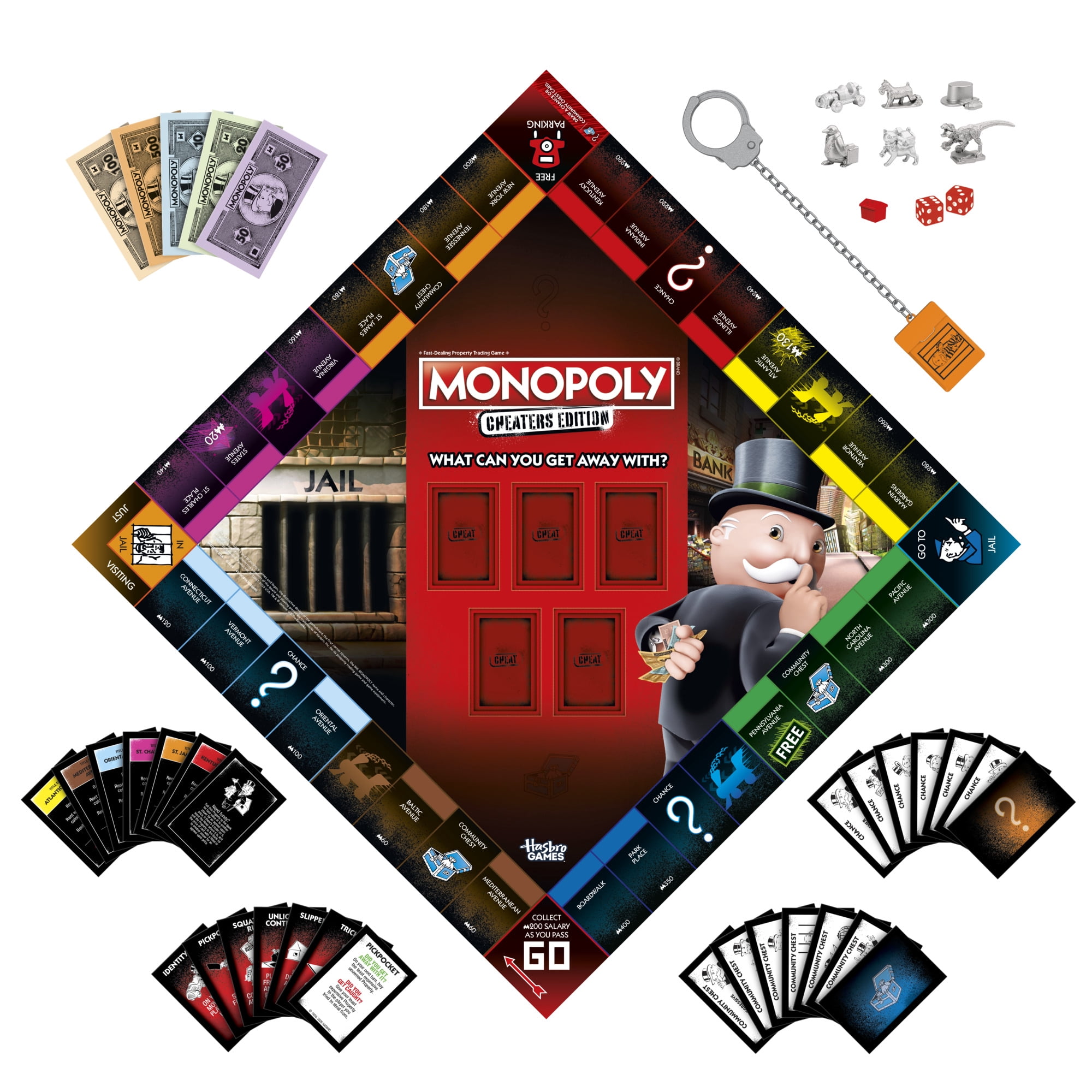 Monopoly Cheaters Edition Board Game, Fun Family Games for Kids, Teens, and Adults, 8+