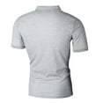 thumbnail image 4 of Lolmot Shirts for Men Fashion Short Sleeve Design Personality Casual Slim with Pockets Compression Turndown Collar Polo T-Shirts Top Blouse, 4 of 4