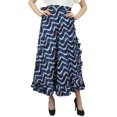 thumbnail image 1 of Phagun Shibori Imprimé Robe Femmes Auto Ceinture Coton Ébouriffé Bleu Foncé Wrap, 1 of 6