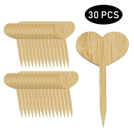 

JANDEL 30Pcs Flower Butterfly Skate Skills Bamboo Label Slice Soil Bamboo Bamboo Slice Landscape Logo Brand Nameplate Carving