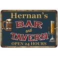thumbnail image 1 of Hernan's Green Bar & Tavern Rustic Sign 8 x 12 High Gloss Metal 208120047703, 1 of 1