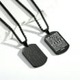 thumbnail image 5 of American Black Dog Tag Cross Necklaces for Men Boys Bible Verse Pendant Cross Stainless Steel Men Necklaces 24 Inches Chain First Communion Confirmation Religious Christian Christmas Jewelry Gifts, 5 of 7