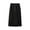 Black, variant on Wdfiry Black Skirt for Women 100% Cotton Elastic Waist Solid Color Button Side Midi Skirts 2025 Summer Fashion Comfortable Skirts