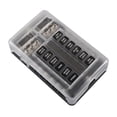 thumbnail image 4 of Caja De Fusibles De 12 Vías Con Terminales Negativos Soporte De Caja De Fusibles De 12 Circuitos Con Luces Para Luces De Advertencia Refrigeradores De Automóviles Cargadores De Automóviles Vogacara VI011510-00, 4 of 6