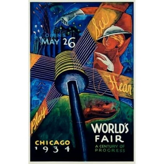 Chicago Worlds Fair 1933-34 Poster Print by  Sandor