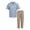 Blue/ Brown, variant on Ben Sherman Clothes Boys’ 2-Piece Tech Polo Pant Outfit Set – Includes Short Sleeve Polo Shirt & Pants, Comfortable Everyday Clothing for Little & Big Boys Sizes (4-14)