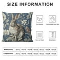 thumbnail image 6 of Nawypu  Blue and White Porcelain Pillow Covers Floral Chinoiserie Rabbit Pattern Farmhouse Decorative French Country Style Cushion Pillowcases for Bedroom Living Room Sofa 2pcs, 6 of 6