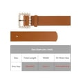 thumbnail image 4 of INSPIRE CHIC Women Faux Leather Pearl Buckle Belt 1.2" Wide Waistbelts for Jeans, 4 of 6