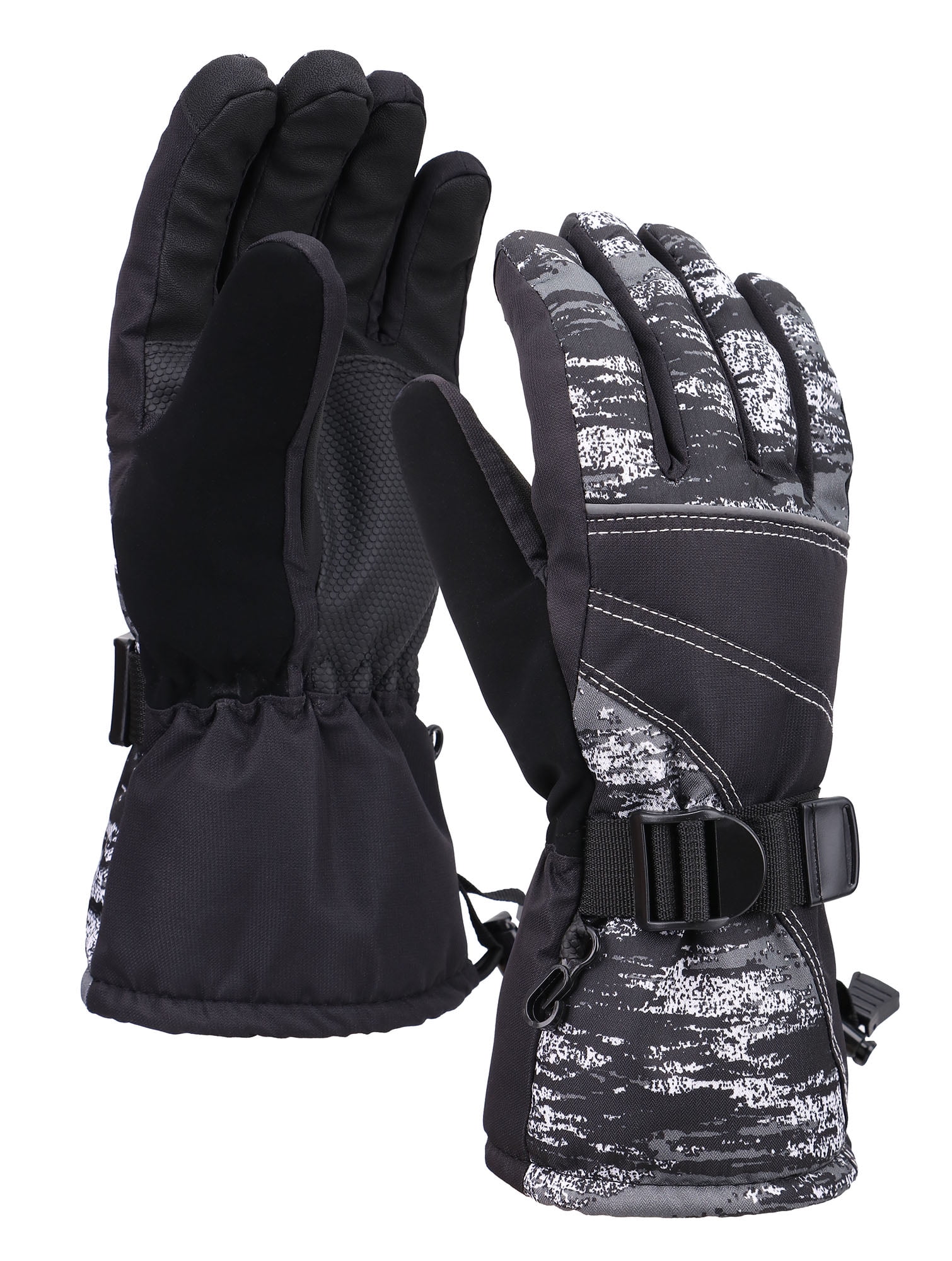 Men's Abstract Deluxe Touchscreen Sport Ski Gloves 