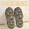 thumbnail image 2 of House Slippers for Women Men - happy halloween pumpkins skull Lightweight House Shoes Fuzzy Slippers, Soft Slip-On Cozy House Slippers for Woman Indoor Outdoor, 2 of 7