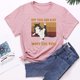 thumbnail image 2 of Moda Mujer Impresión O-cuello Camiseta Manga corta Casual Tee Tops Blusa Fridja  gope601, 2 of 5