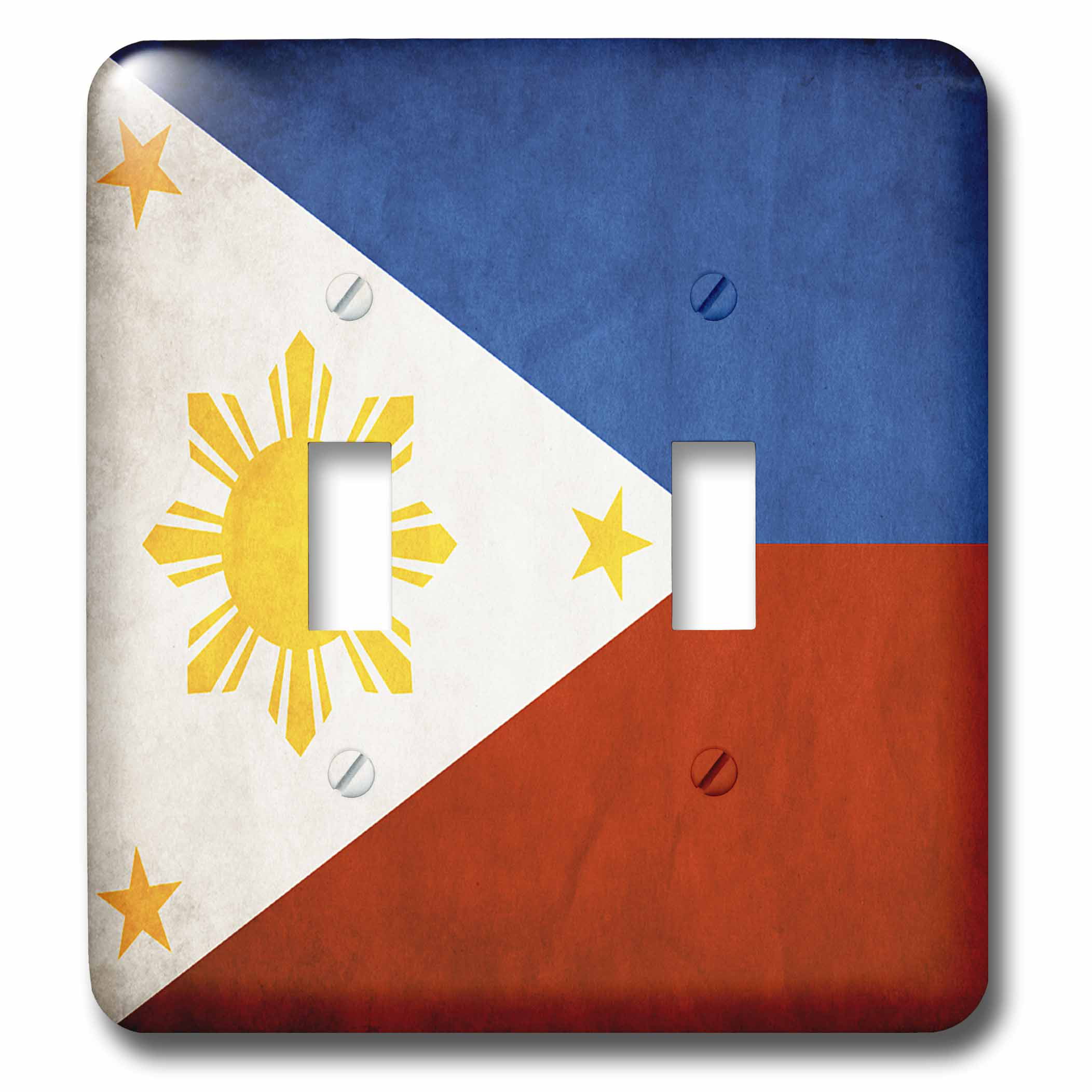 3dRose lsp_98472_2 Photo of Phillipines Flag Button Double Toggle Switch