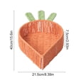 thumbnail image 3 of Linnome Carrot Shaped Storage Basket Creative Organizer Tray for Candy Snacks Home Kitchen Counter, 3 of 8