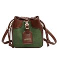 thumbnail image 1 of Bolso de hombro estilo retro clásico tipo billetera de piel sintética, adecuado para damas, color verde, 1 of 5